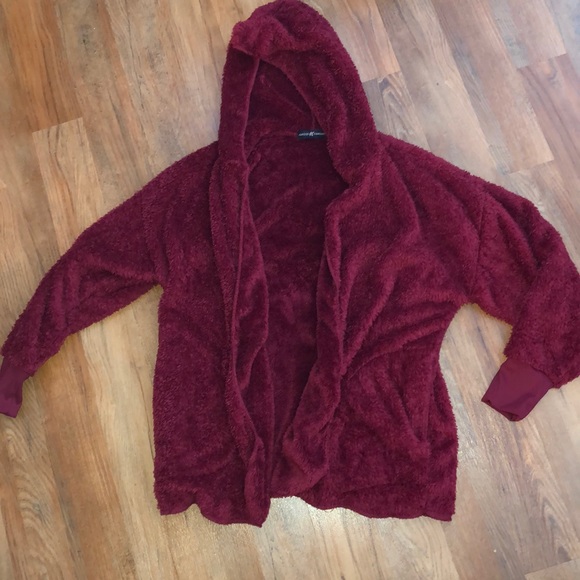 Almost Famous Sherpa Hooded Cardigan 